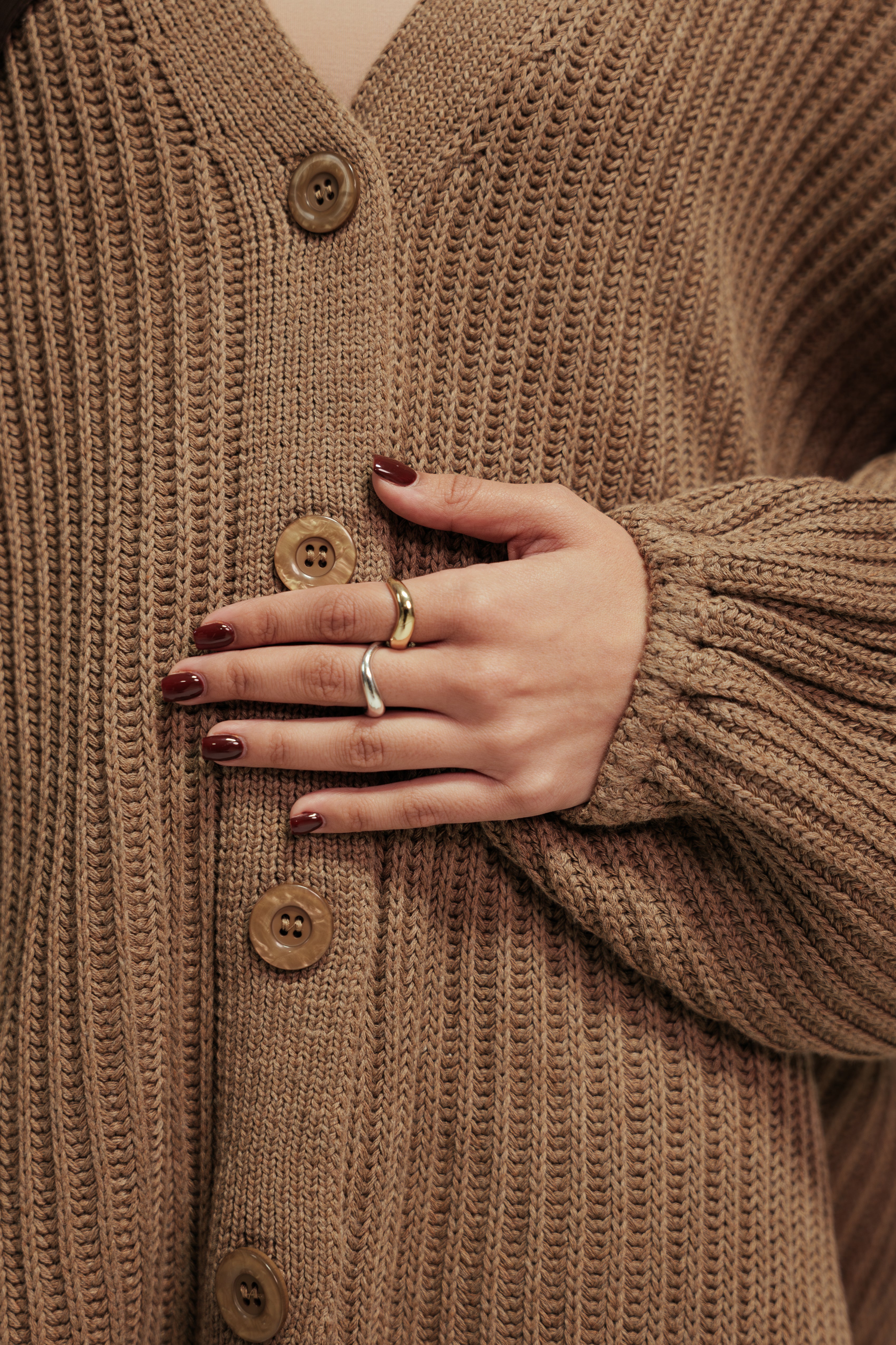 LIA Mona Cardigan Cacao 長袖 ニット Mona Crochet Knit Cardigan – Mondo The Label